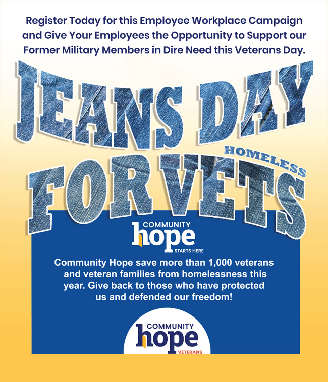 Jeans Day for Homeless Veterans